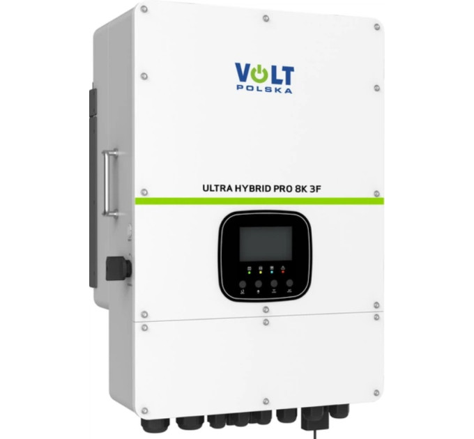 Гібридний сонячний інвертор (hybrid) Volt Polska ULTRA HYBRID PRO 8K 3F 48/230V-400V + 2xMPPT 200-650V Wi-Fi (3SSHZ9083F)