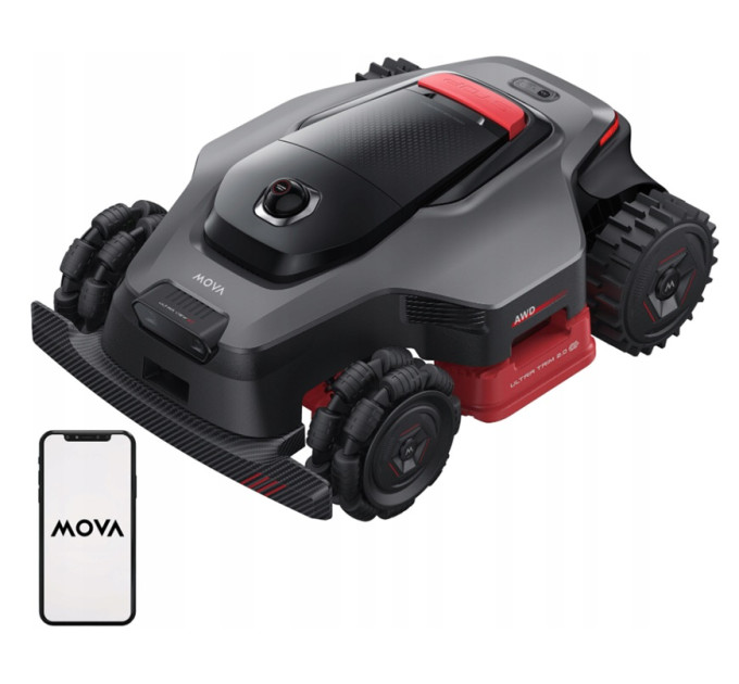 Повнопривідна MOVA LiDAX Ultra 2000 AWD — косить там, де інші не справляються