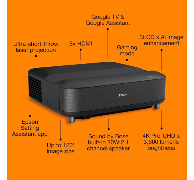 Epson Lifestudio Grand EH-LS670B Metallic Black (V11HB82120)