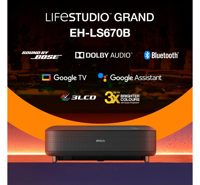 Epson Lifestudio Grand EH-LS670B Metallic Black (V11HB82120)